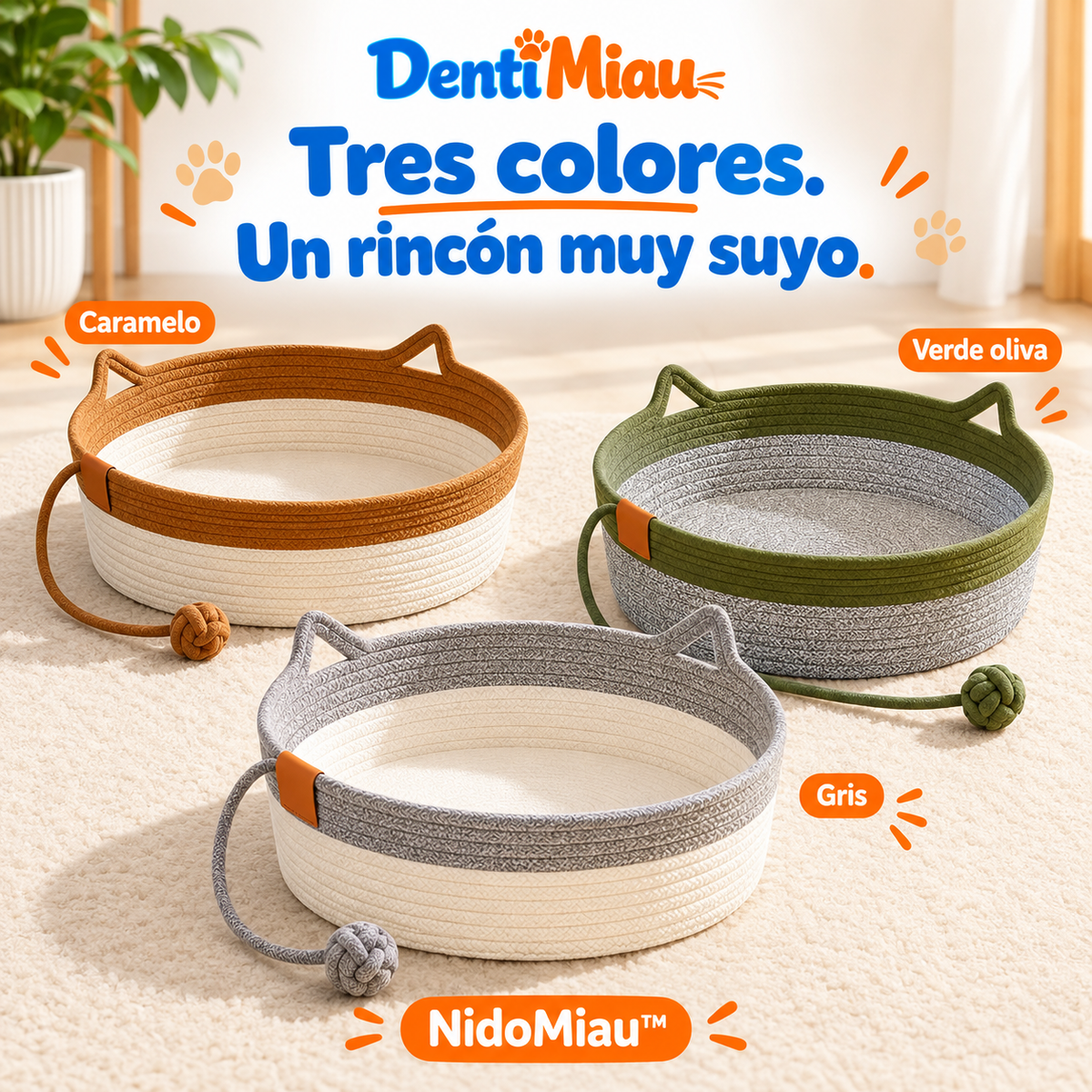 NidoMiau™ | Cama para gatos + almohadón de regalo 🎁