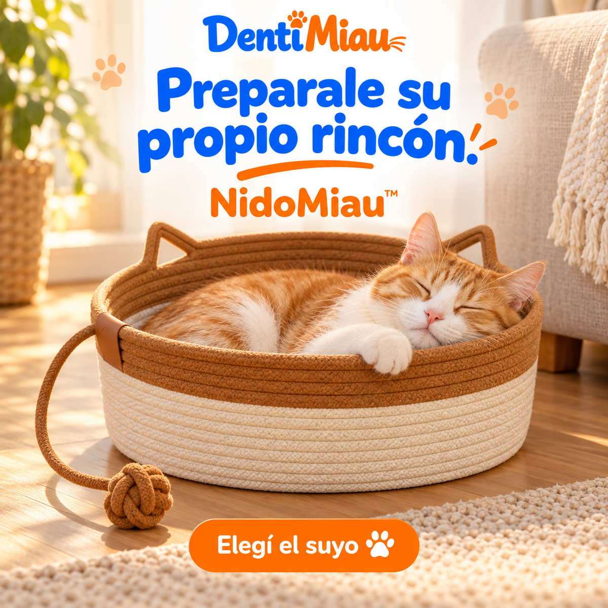 NidoMiau™ | Cama para gatos + almohadón de regalo 🎁