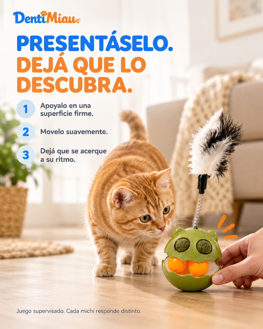 CazaMiau™ | Juguete Interactivo con Catnip + Sticks DentiMiau De Regalo