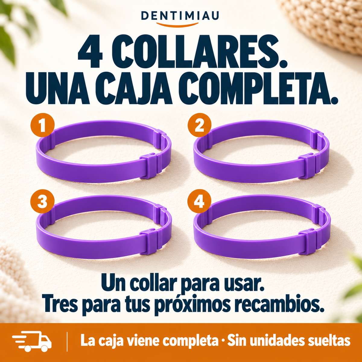 CalmaMiau™ | Collar calmante para gatos · Caja de 4