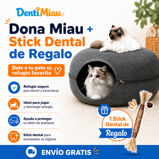 Dona Miau™ | Donde duerme, juega y se esconde + 1 Stick de regalo